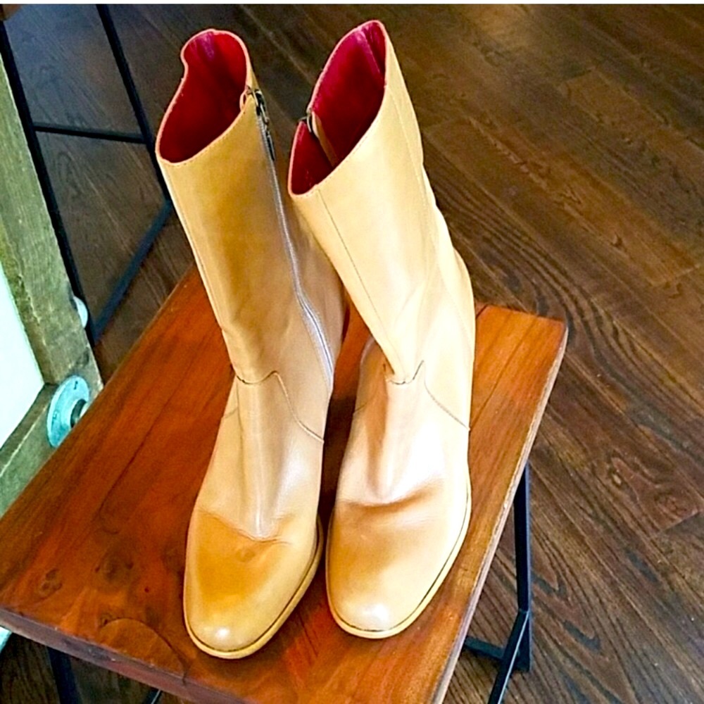 Tommy Hilfiger Beige Leather Boots